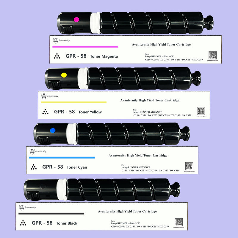 Avanternity's High Yield Toner Cartridge, Replacement for Canon GPR-58 GPR58 Toner, 2182C003, 2183C003, 2184C003, 2185C003