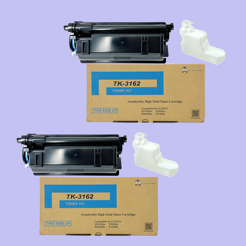 Avanternity's High Yield Toner Cartridge, Replacement for Kyocera TK-3162 TK3162 Toner Kit (2 Packs of Black)