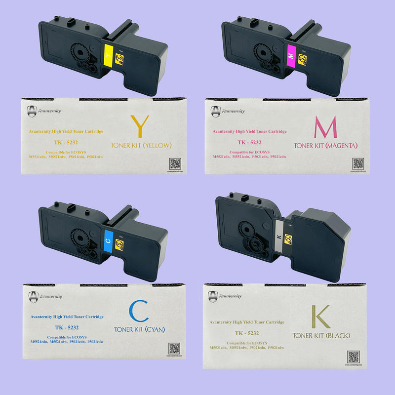 Avanternity's High Yield Toner Cartridge, Replacement for Kyocera TK-5232 TK5232 Toner Kit