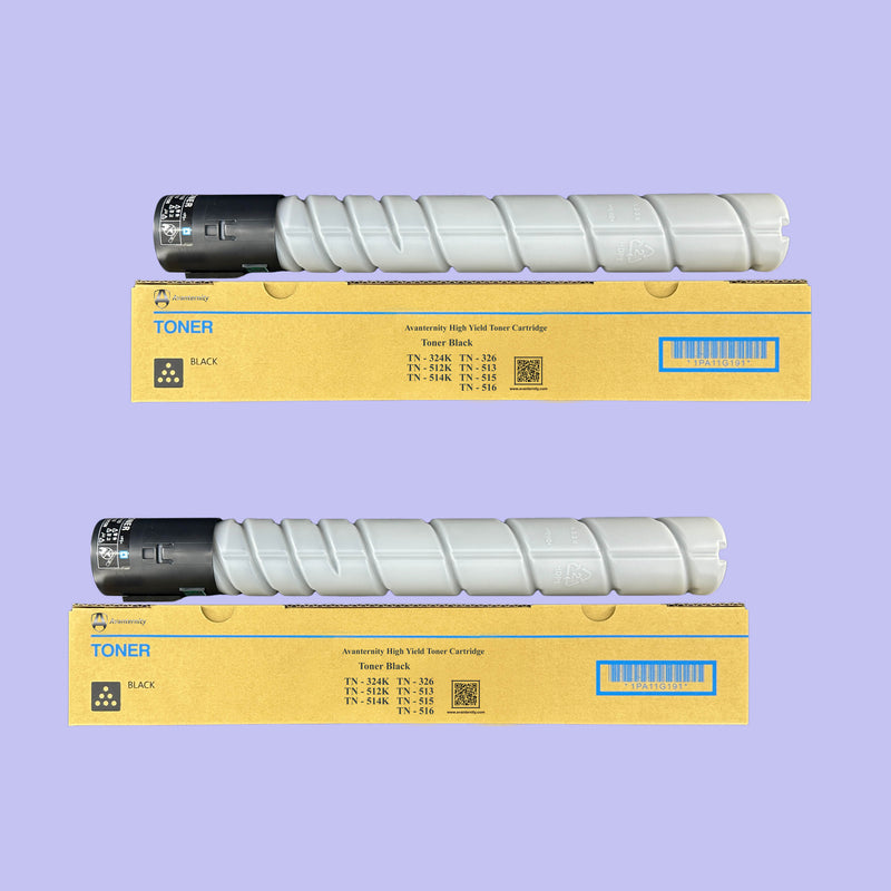 Avanternity's High Yield Toner Cartridge, Replacement for Konica Minolta TN513 Toner, Use for Bizhub 454e, 554e Printer, A33K031 (2 Packs of Black)